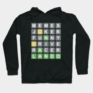 Funny Lando F1 Wordle Design Hoodie